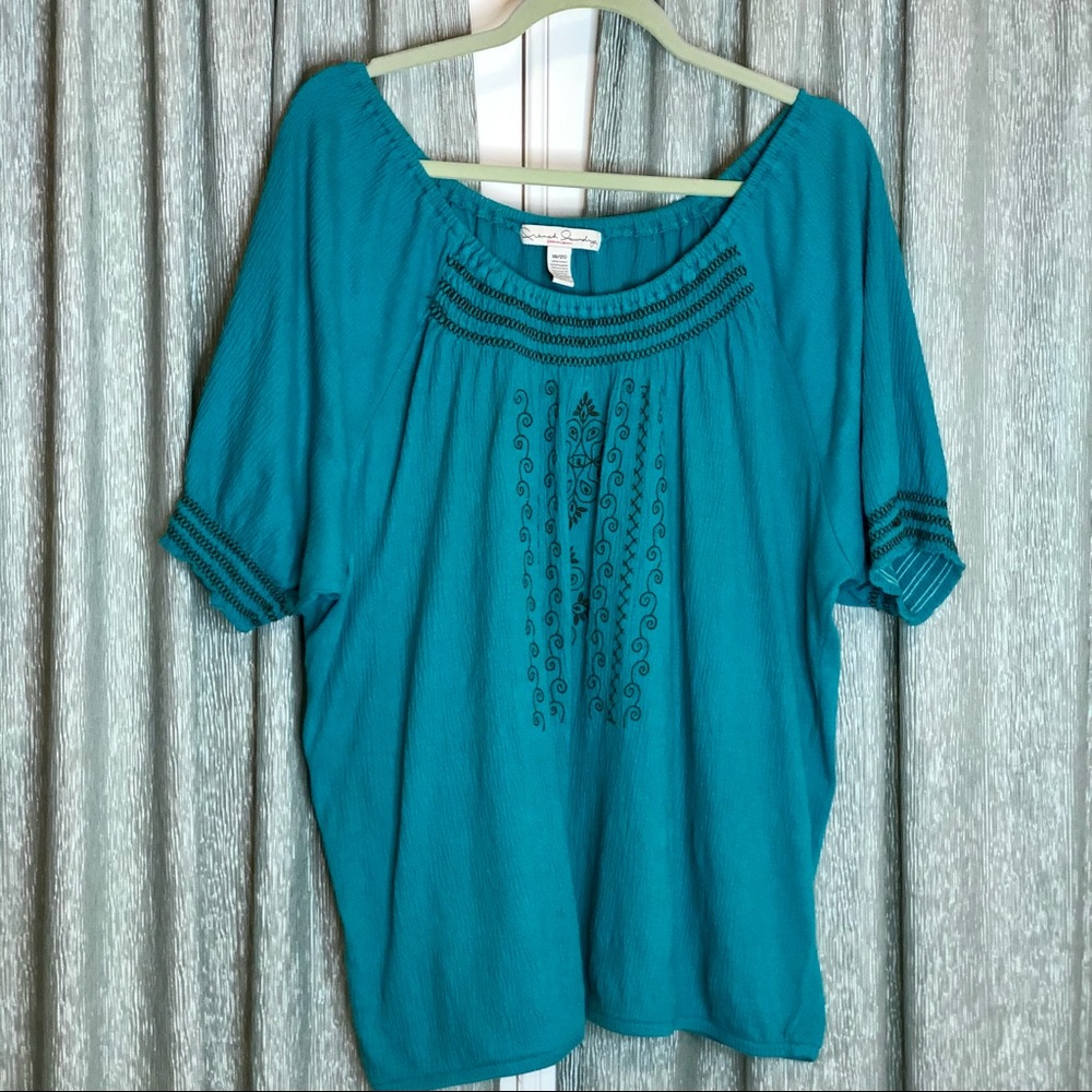 *Bundle 4/$20* French Laundry Teal Top Plus Size 18/20